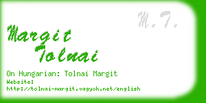 margit tolnai business card